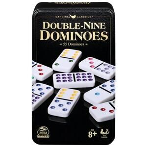 Spin Master Games, Classics Double Nine Dominoes Game Set in Storage Tin
